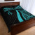 Fiji Quilt Bet Set - Turquoise Polynesian Tentacle Tribal Pattern 3