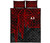 American Samoa Quilt Bed Set - Seal With Polynesian Pattern Heartbeat Style (Red) 5