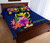 Hawaii Polynesian Quilt Bed Set - Floral With Seal Blue 4