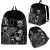 Tuvalu Polynesian Backpack Turtle Hibiscus Black 1