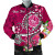 Tahiti Custom Personalised Bomber Jacket - Turtle Plumeria (Pink) 1