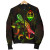 Guam Polynesian Bomber Jacket - Turtle With Blooming Hibiscus Reggae 5