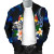 Tonga Polynesian Bomber Jacket - Turtle With Plumeria Flowers 3