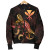 Hawaii Polynesian Bomber Jacket - Turtle With Blooming Hibiscus Gold 5