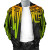 American Samoa Personalised Bomer Jacket - Seal With Polynesian Pattern Heartbeat Style (Reggae) 3
