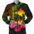 Papua New Guinea Polynesian Personalised Bomber Jacket - Hibiscus and Banana Leaves 1
