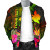 Papua New Guinea Polynesian Personalised Bomber Jacket - Hibiscus and Banana Leaves 3