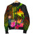 Papua New Guinea Polynesian Personalised Bomber Jacket - Hibiscus and Banana Leaves 5