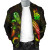 New Caledonia Polynesian Bomber Jacket - Turtle With Blooming Hibiscus Reggae 3