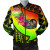 American Samoa Bomber Jacket - Polynesian Hook And Hibiscus (Raggae) 1