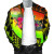 American Samoa Bomber Jacket - Polynesian Hook And Hibiscus (Raggae) 3
