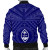 Guam Bomber Jacket - Guam Seal With Polynesian Tattoo Style (Blue) 2