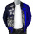 Samoa Polynesian Bomber Jackets Blue - Turtle With Hook 3