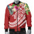 Tonga Polynesian Bomber Jacket - Summer Plumeria (Red) 4