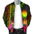 Marshall Islands Polynesian Bomber jacket - Hibiscus and Banana Leaves 3