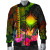 Marshall Islands Polynesian Bomber jacket - Hibiscus and Banana Leaves 4