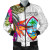 Guam Bomber Jacket Polynesian Hibiscus White Pattern 4