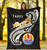 Tahiti Premium Blanket - Tahiti Seal Polynesian Patterns Plumeria (Black) 2