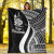 New Caledonia Premium Blanket - White Polynesian Tentacle Tribal Pattern Crest 6