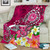 Tahiti Premium Blanket - Turtle Plumeria (Pink) 2