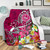 Tahiti Premium Blanket - Turtle Plumeria (Pink) 3