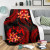 Tonga Polynesian Premium Blanket - Red Plumeria 3