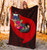 Samoa Premium Blanket - Polynesian Hook And Hibiscus (Red) 4