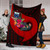 Samoa Premium Blanket - Polynesian Hook And Hibiscus (Red) 6