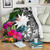 Nauru Premium Blanket - Turtle Plumeria Banana Leaf 1