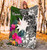 Nauru Premium Blanket - Turtle Plumeria Banana Leaf 4