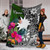 Nauru Premium Blanket - Turtle Plumeria Banana Leaf 6