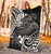 Tahiti Premium Blanket - White Shark Polynesian Tattoo 4
