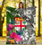 Fiji Premium Blanket White - Turtle Plumeria Banana Leaf 3