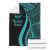 Marshall Islands Premium Blanket - Turquoise Polynesian Tentacle Tribal Pattern Crest 7