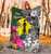 New Caledonia Premium Blanket - Turtle Plumeria Banana Leaf 4