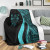 Fiji Premium Blanket - Turquoise Polynesian Tentacle Tribal Pattern Crest 4