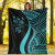Fiji Premium Blanket - Turquoise Polynesian Tentacle Tribal Pattern Crest 6