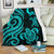 Pohnpei Micronesian Premium Blanket - Turquoise Tentacle Turtle 1 Pohnpei Micronesian Premium Blanket - Turquoise Tentacle Turtle 1