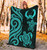 Pohnpei Micronesian Premium Blanket - Turquoise Tentacle Turtle 4 Pohnpei Micronesian Premium Blanket - Turquoise Tentacle Turtle 4