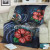Vanuatu Polynesian Premium Blanket - Blue Turtle Hibiscus 2