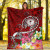 Kosrae Premium Blanket - Turtle Plumeria (Red) 4