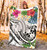 Tonga Polynesian Premium Blanket - Summer Plumeria (White) 4