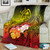 Guam Custom Personalised Premium Blanket - Humpback Whale with Tropical Flowers (Yellow) 2