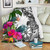 Nauru Premium Blanket White - Turtle Plumeria Banana Leaf 4