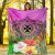 Wallis and Futuna Premium Blanket - Manta Ray Tropical Flowers 5