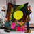 Palau Polynesian Personalised Premium Blanket -  Hibiscus and Banana Leaves 6