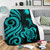 Northern Mariana Premium Blanket - Tentacle Turtle Turquoise  3