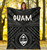Guam Premium Blanket - Guam Seal With Polynesian Tattoo Style (Black) 5
