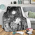 Marshall Islands Custom Personalised Premium Blanket - Humpback Whale with Tropical Flowers (White) 3