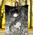 Marshall Islands Custom Personalised Premium Blanket - Humpback Whale with Tropical Flowers (White) 5